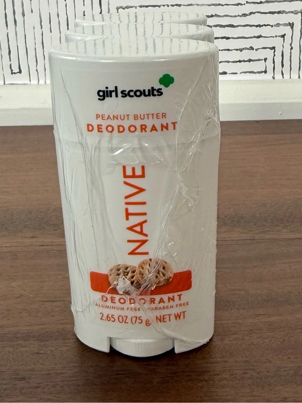 Lot of 3 — Native Girl Scout Deodorant 2.65 Oz Ea. Aluminum Free. Peanut Butter
